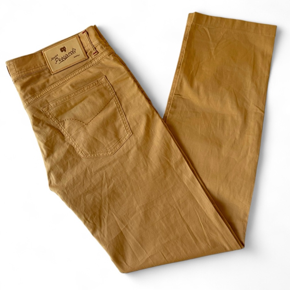 Marco Pescarolo - Brown/Orange - Cotton Silk - 5 Pocket Pant - Italy - 36x32